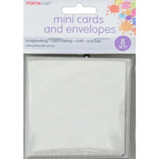 Mini Cards & Envelopes 77mm 8pk White