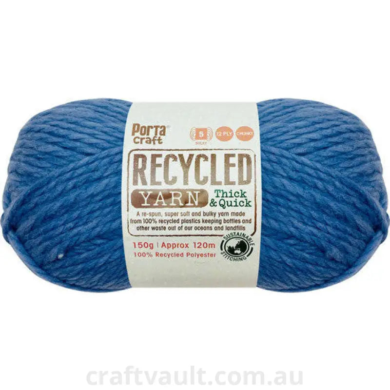 Recycled Yarn 150g 120m 12ply Bluestone Melange