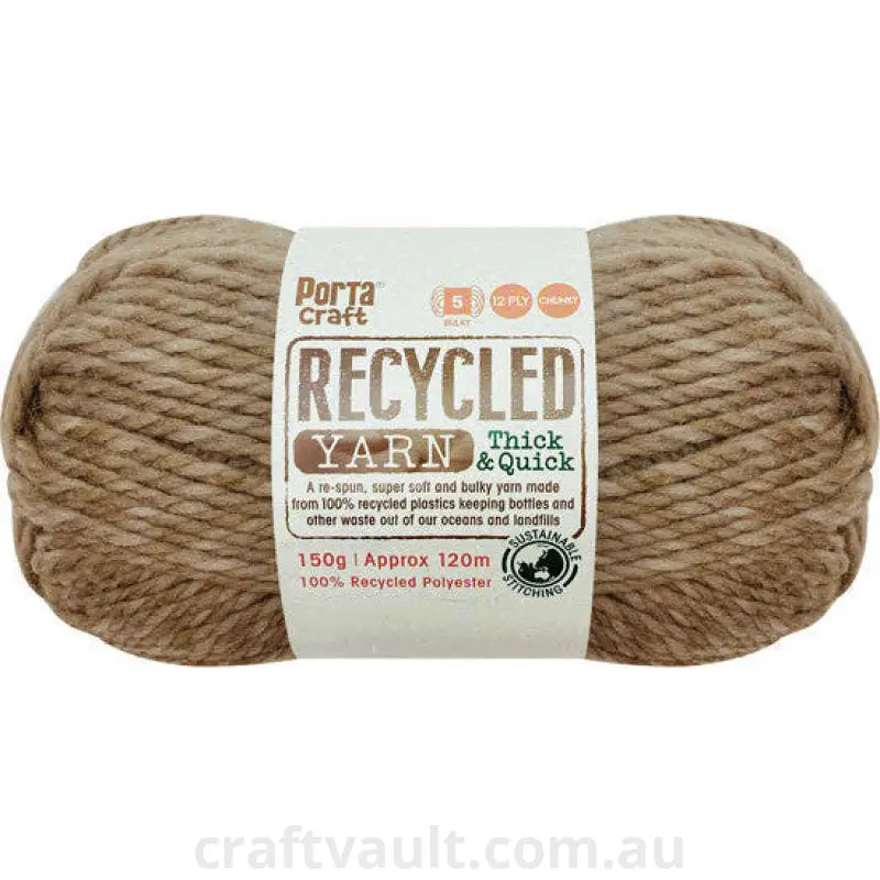 Recycled Yarn 150g 120m 12ply Cinnamon Melange