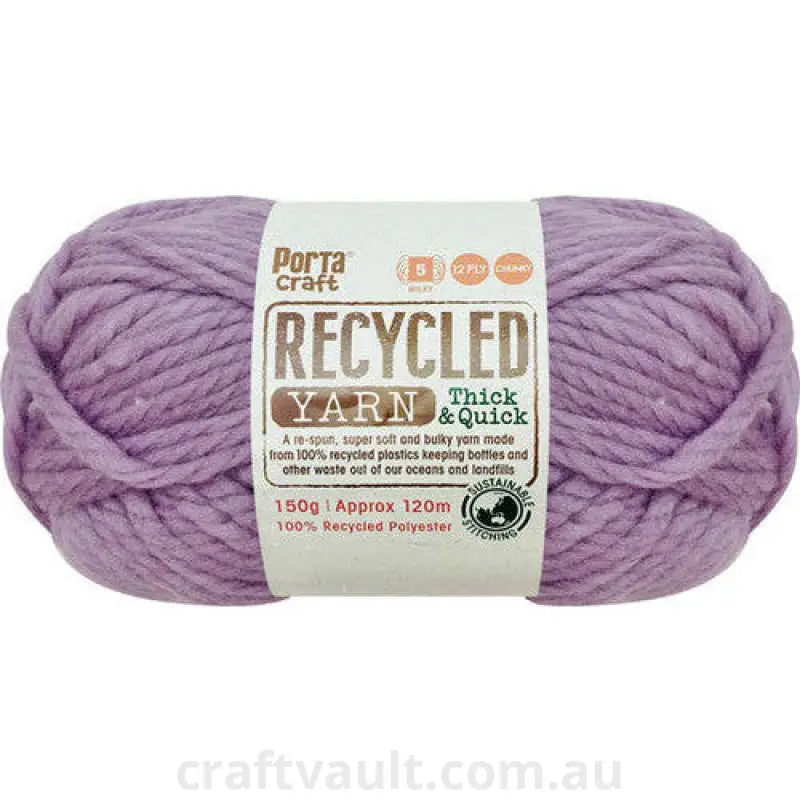 Recycled Yarn 150g 120m 12ply Lilac Melange