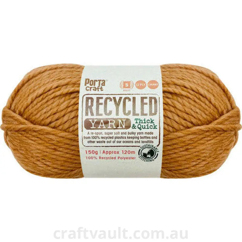 Recycled Yarn 150g 120m 12ply Mustard Melange