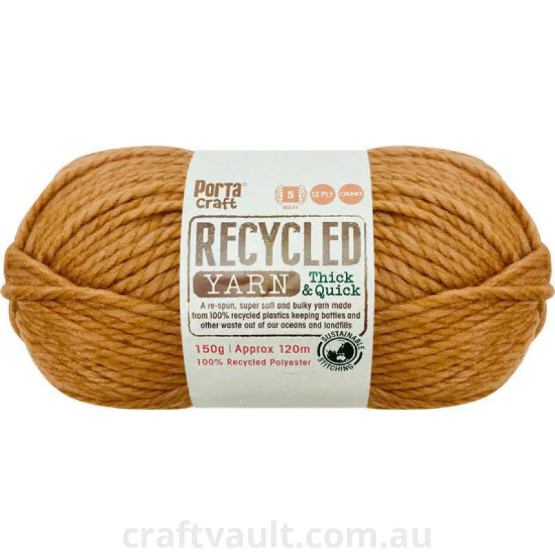 Recycled Yarn 150g 120m 12ply Mustard Melange