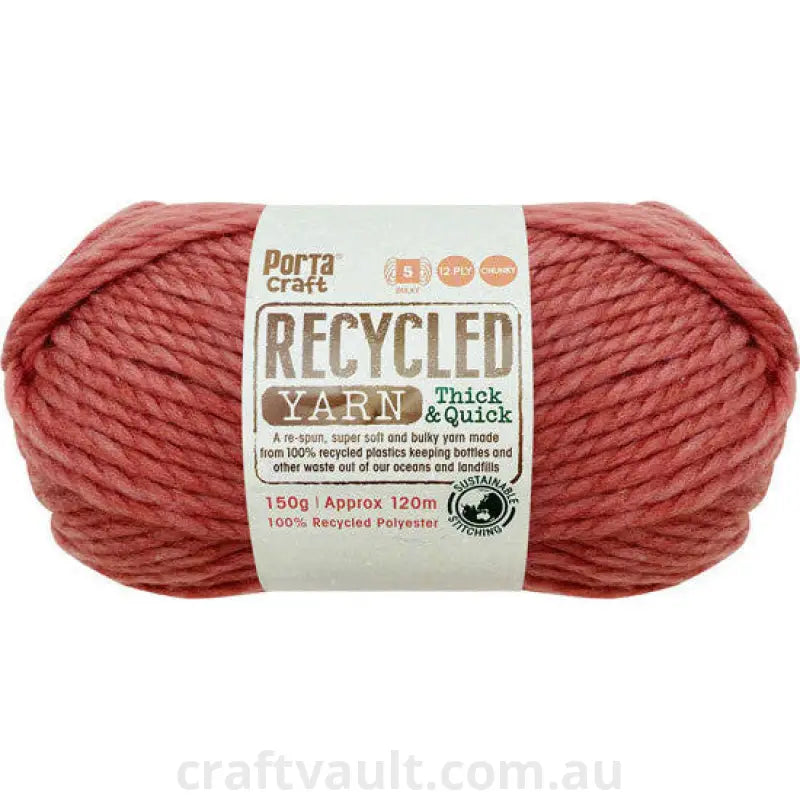 Recycled Yarn 150g 120m 12ply Pink Lake