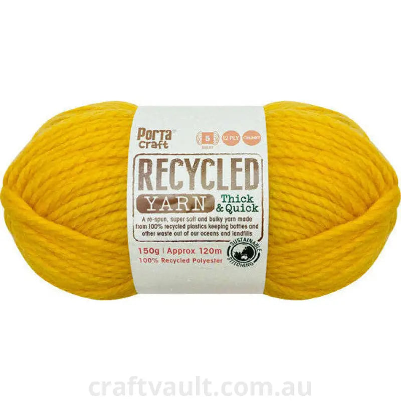 Recycled Yarn 150g 120m 12ply Sunshine