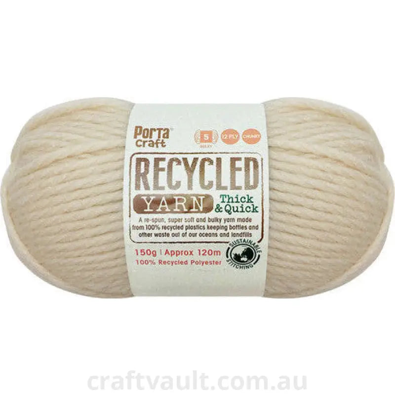 Recycled Yarn 150g 120m 12ply Whipped Cream