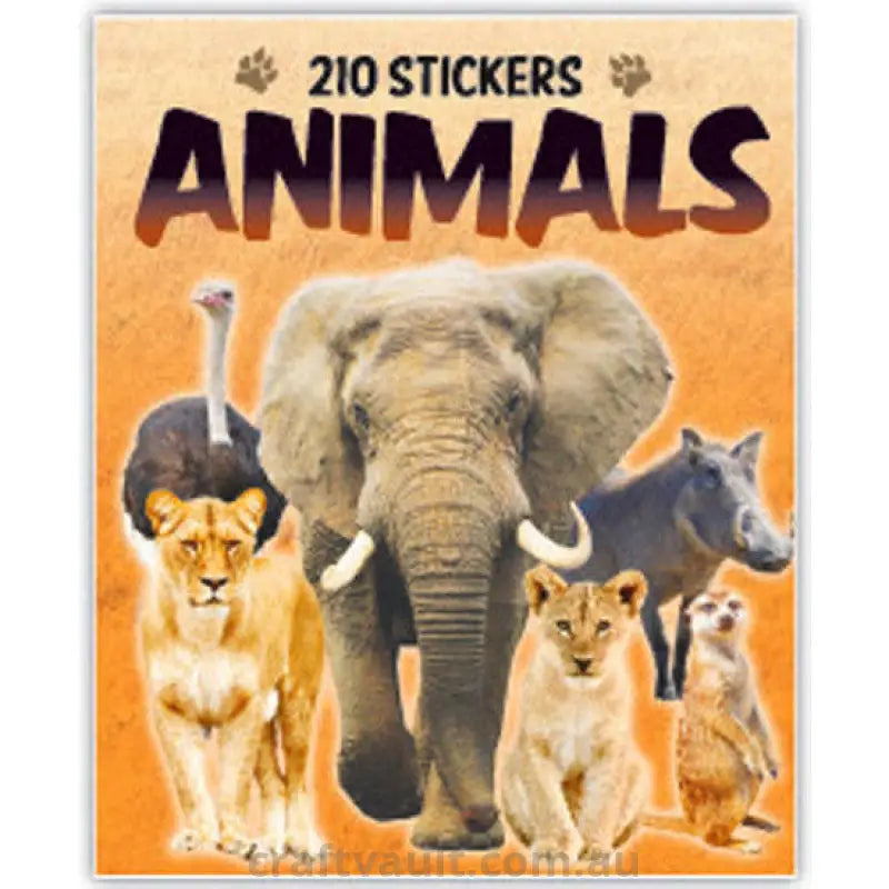 Sticker Books Animals 210 Stickers