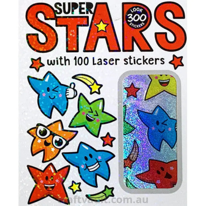 Sticker Books Super Stars 200 Stickers & 100 Laser Stickers