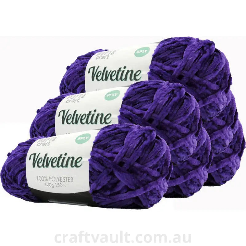 Velvetine Yarn 100g 150m Elegant Purple