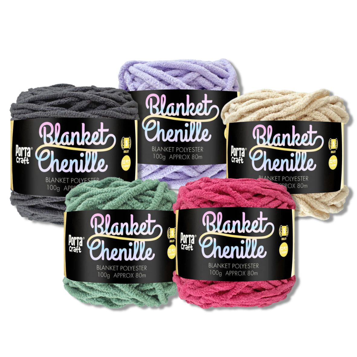 Chenille Blanket Yarn by Porta Craft