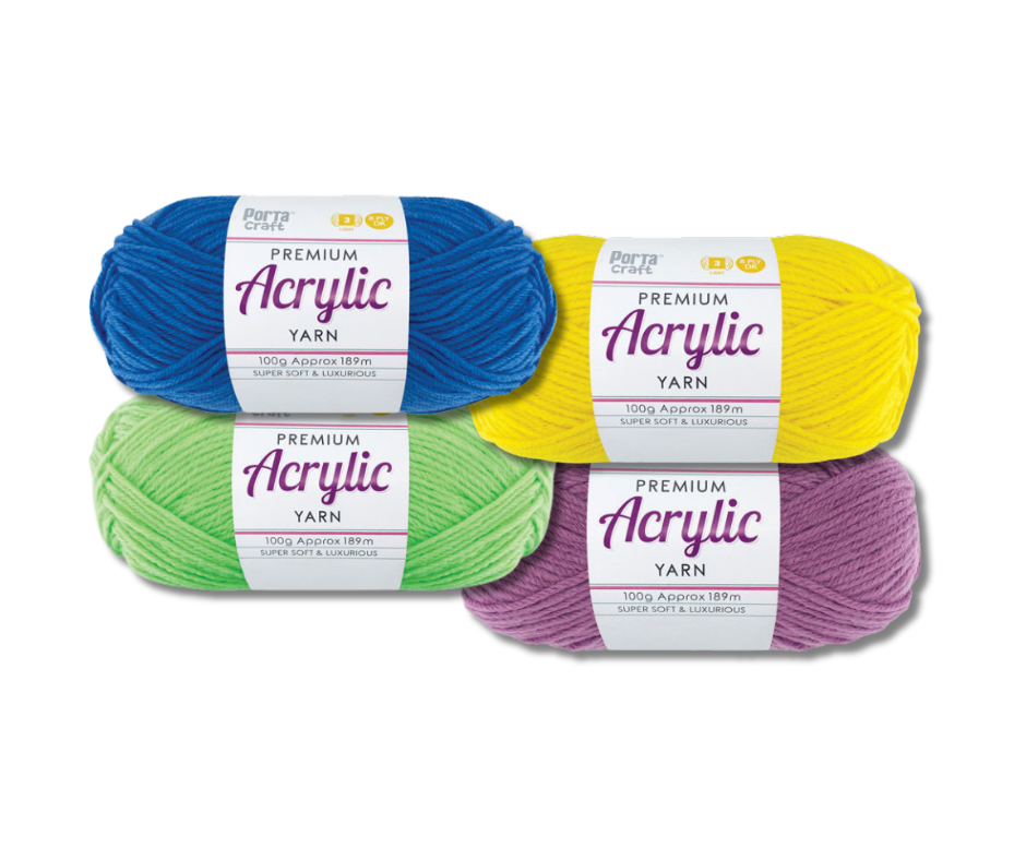 Premium Acrylic Yarn - Solid Colours