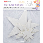 Cardstock Stars in 4 Sizes (7.5, 10.5, 14.5, 21cm) 40pk