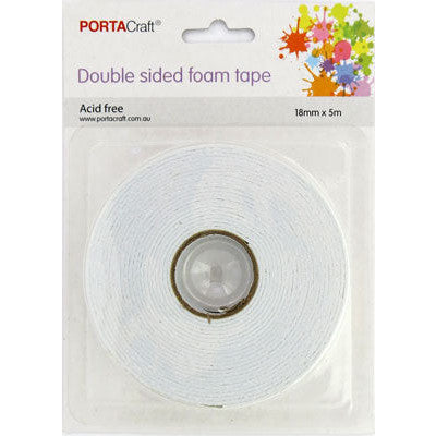 Porta Craft Double Sided Foam Tape - 18mm x 5m