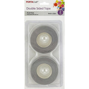 Porta Craft Double Sided Tape - 9mm x 20m 2pk