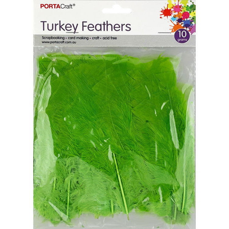 Craft Feathers 10g - Lime Green