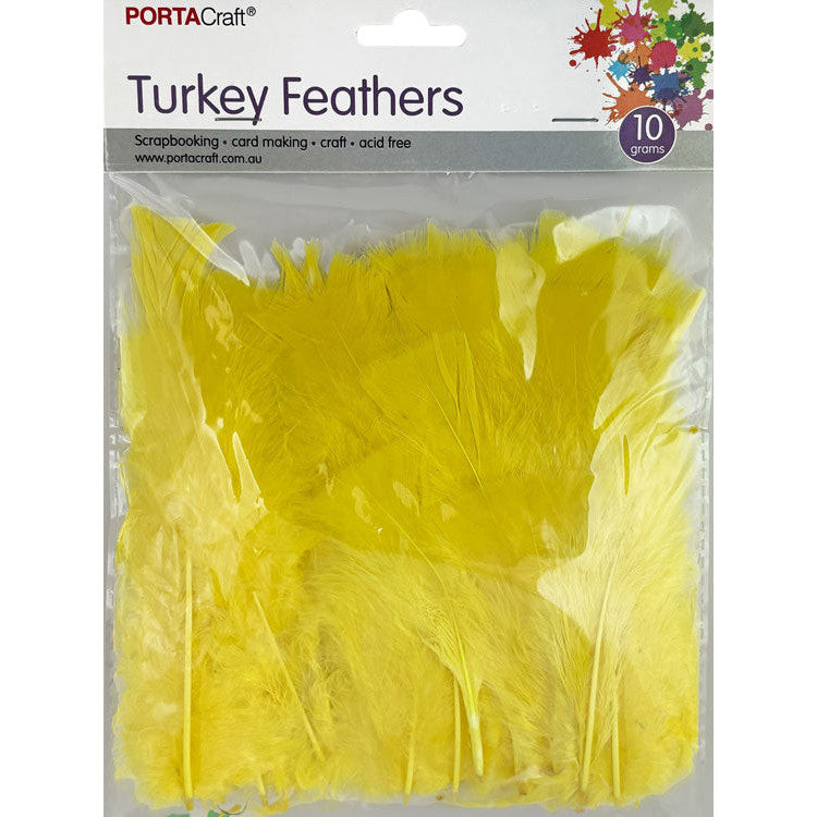 Craft Feathers 10g - Bright Yellow