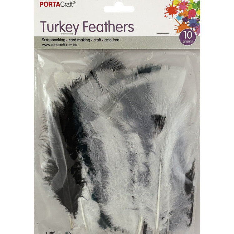 Craft Feathers 10g - Zebra