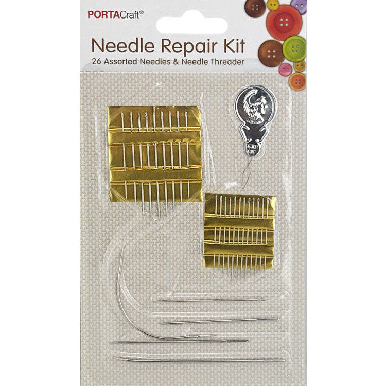 Hand Needle Repair & Threader Kit 26pc