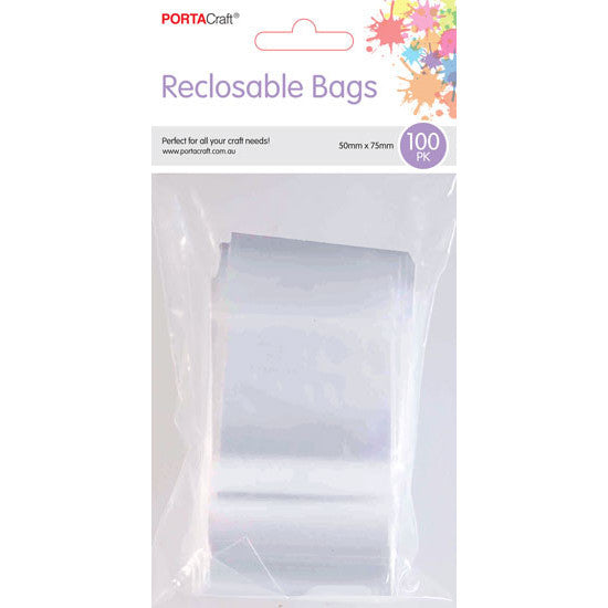 Clear Reclosable Bags 50x75mm 100pk