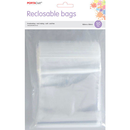 Clear Reclosable Bags 100x150mm 50pk