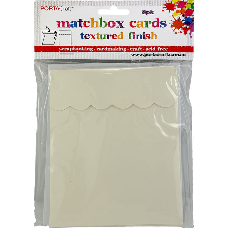 Texture Card Matchbox 10.5x14cm 8pk Ivory
