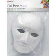 Paper Mache Full Face Mask 24x31cm