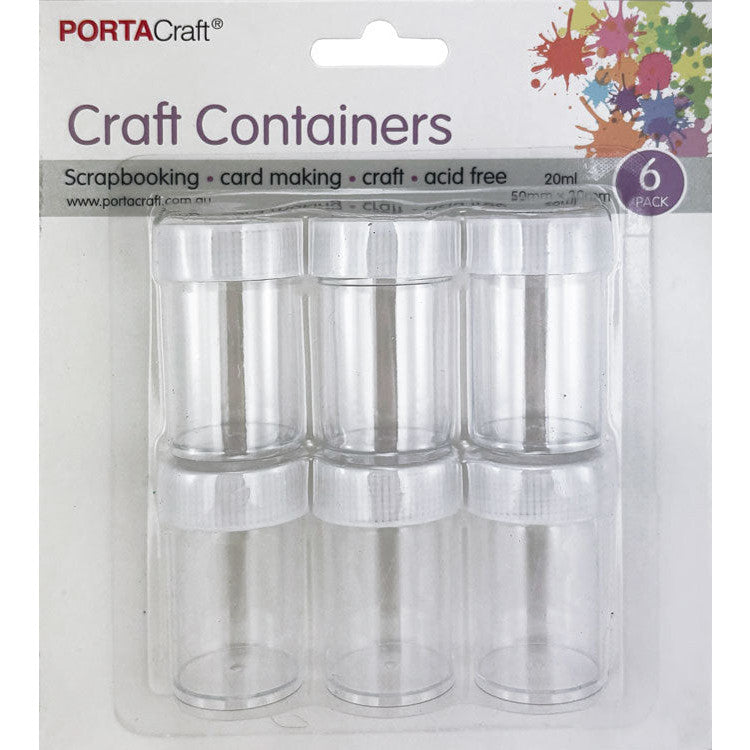 Round Shaker Containers 50x26mm 6pk