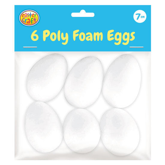 Polystyrene Eggs 6.4cm 6pk