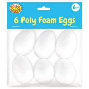 Porta Craft Polystyrene Eggs 6cm 6pk
