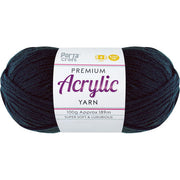 Acrylic Yarn 100g 189m 8ply Jet Black