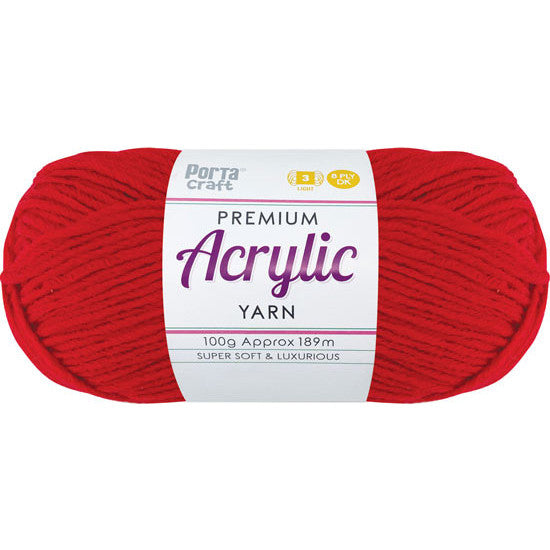 Acrylic Yarn 100g 189m 8ply Lipstick