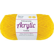 Acrylic Yarn 100g 189m 8ply Canary Yellow