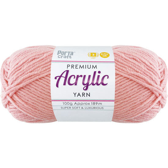 Acrylic Yarn 100g 189m 8ply Dusty Pink