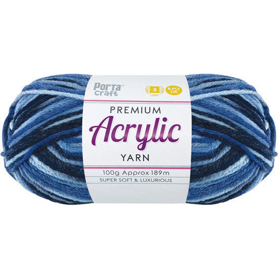 Acrylic Yarn 100g 189m 8ply Sapphire