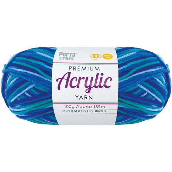 Acrylic Yarn 100g 189m 8ply Ocean