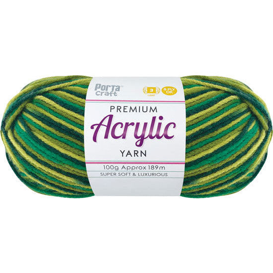 Acrylic Yarn 100g 189m 8ply Forrest Green