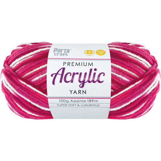 Acrylic Yarn 100g 189m 8ply Rose