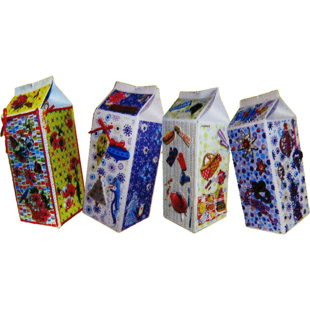 Cardstock Milk Cartons 6pc