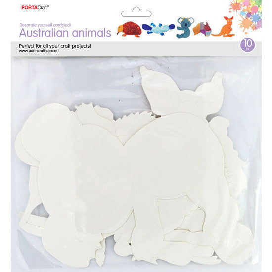 Porta Craft Aussie Cardstock Australian Animals 10pk