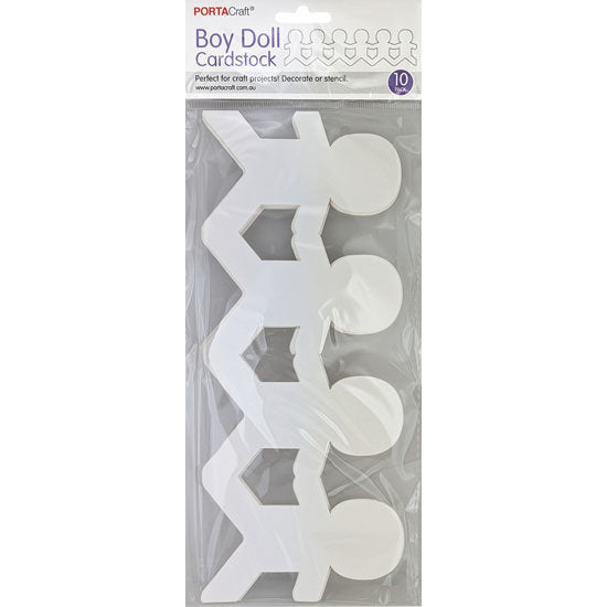 Porta Craft Cardstock Doll Fold Ups 10pc - Boys