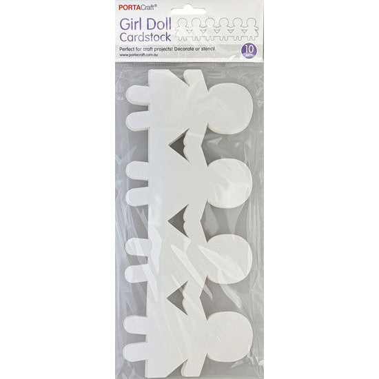 Porta Craft Cardstock Doll Fold Ups 10pc - Girls