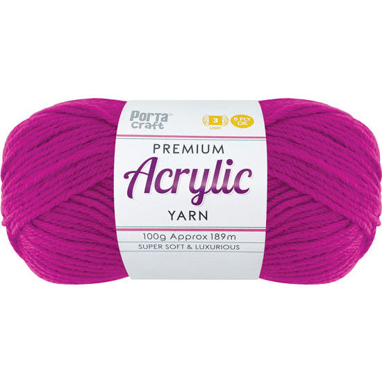 Acrylic Yarn 100g 189m 8ply Mulberry