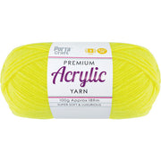Acrylic Yarn 100g 189m 8ply Hi Viz Yellow