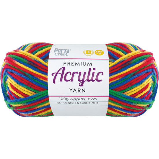 Acrylic Yarn 100g 189m 8ply Retro Lego