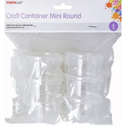 Porta Craft Mini Round Storage Containers 60x37mm 6pk