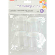 Porta Craft Clear Storage Cups 38x53mm 4pk
