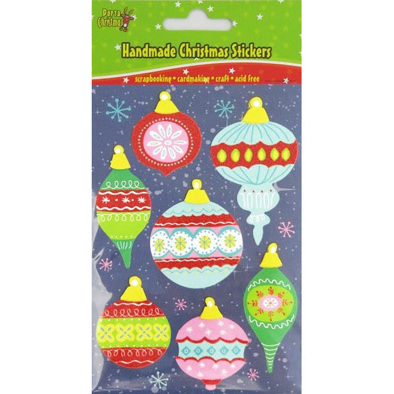 Handmade Christmas Bauble Stickers
