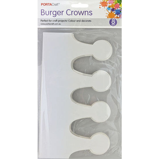 Cardstock Crowns Burger 8pk