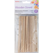 Craft Dowel 148x5mm 25pk Natural
