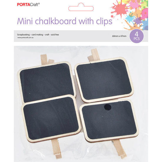 Porta Craft Rectangle Chalkboard Pegs 60x47mm - 4pk