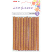 Glue Gun Sticks 7.5mm x 100mm 10 Pack – Glitter Gold
